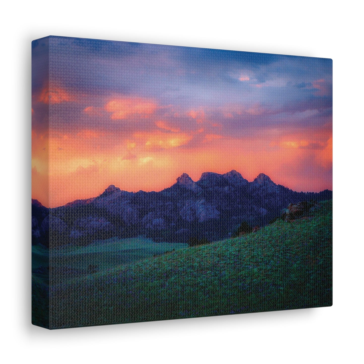 WYOMING: MOUNTAINS AT DAWN Canvas Gallery Wraps