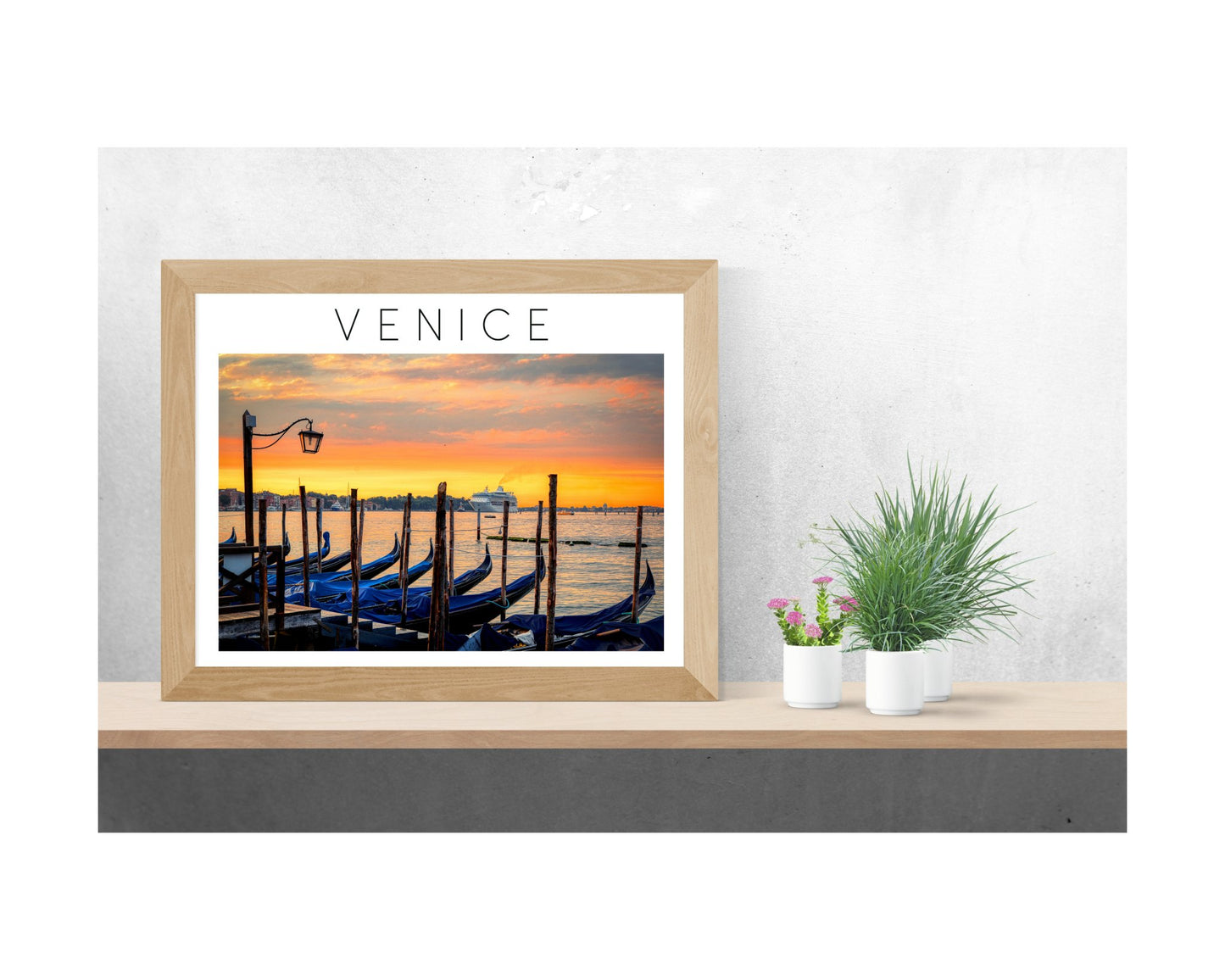 VENICE POSTER: GONDOLAS AT DAWN